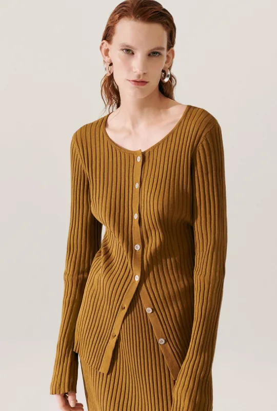 RIBBED CARDIGAN DROUGHT sold by Silk Laundry