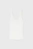 JERSEY SCOOP TANK WHITE sold by Silk Laundry