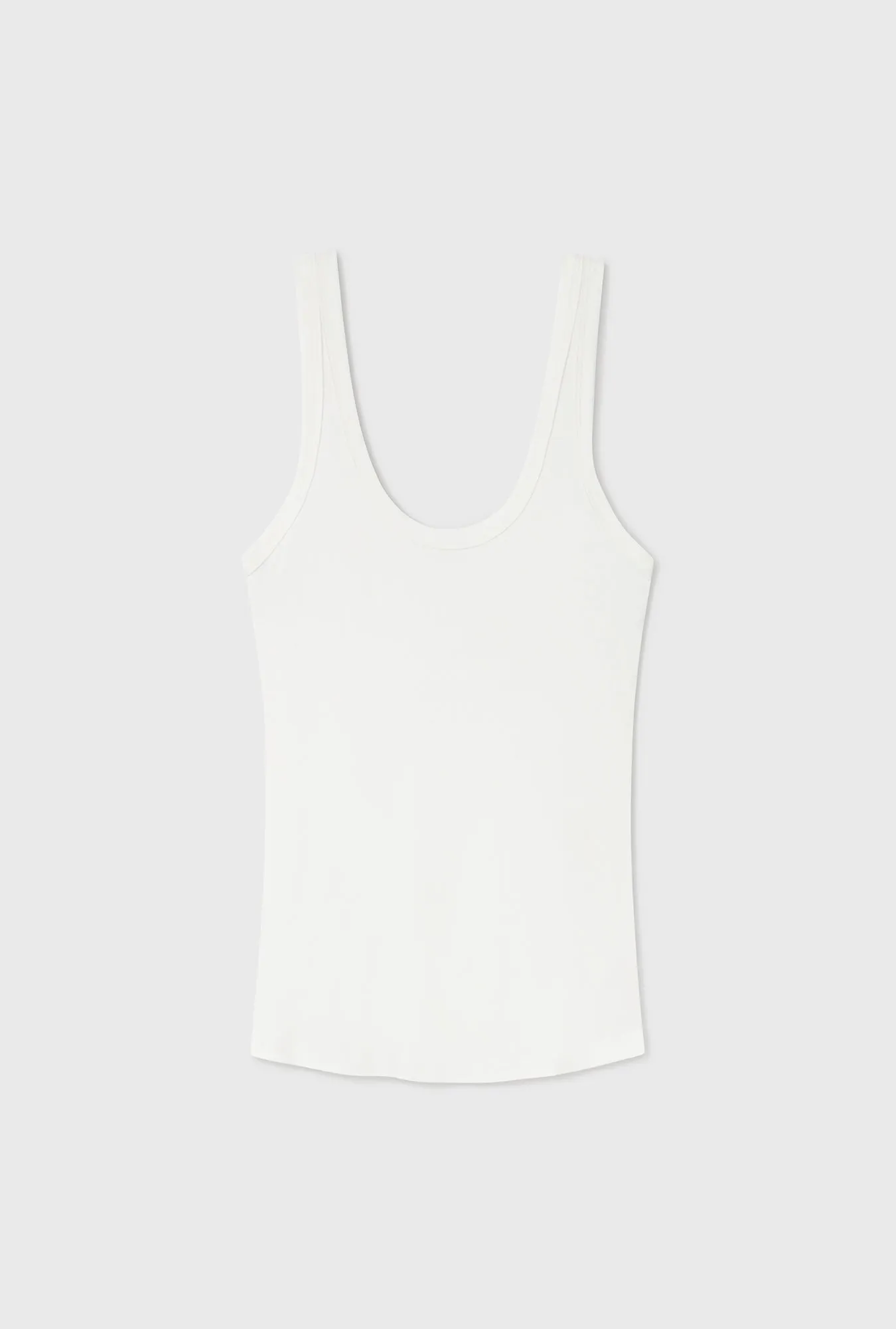 Jersey Scoop Tank White sold by Silk Laundry product image thumbnail 2