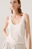 JERSEY SCOOP TANK WHITE sold by Silk Laundry