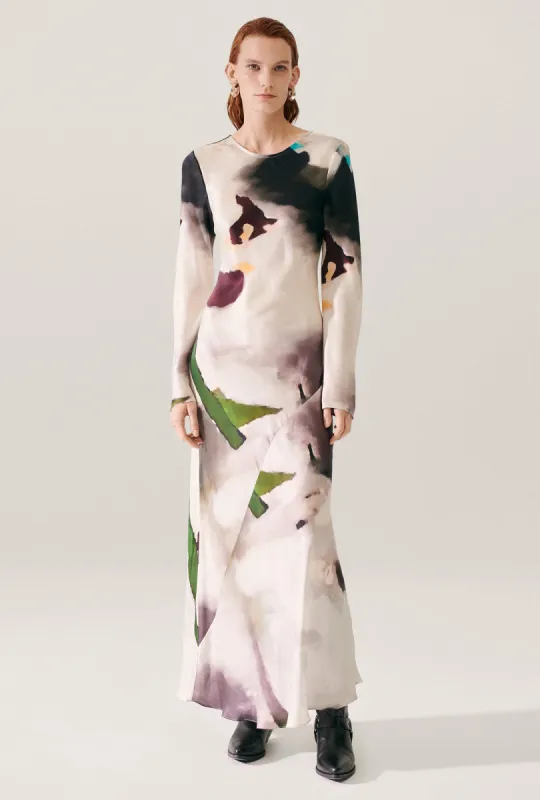 FULL SLEEVE BIAS DRESS PHOSPHATE sold by Silk Laundry