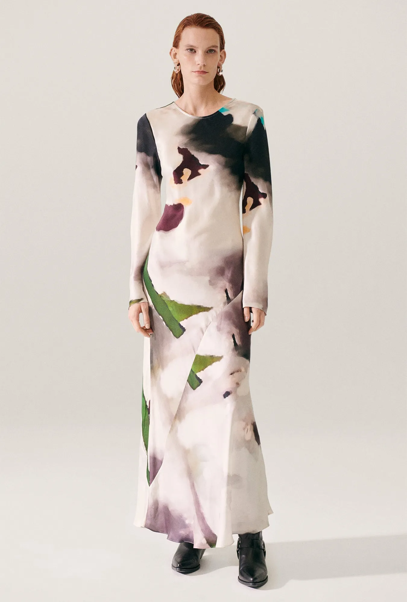 FULL SLEEVE BIAS DRESS PHOSPHATE sold by Silk Laundry