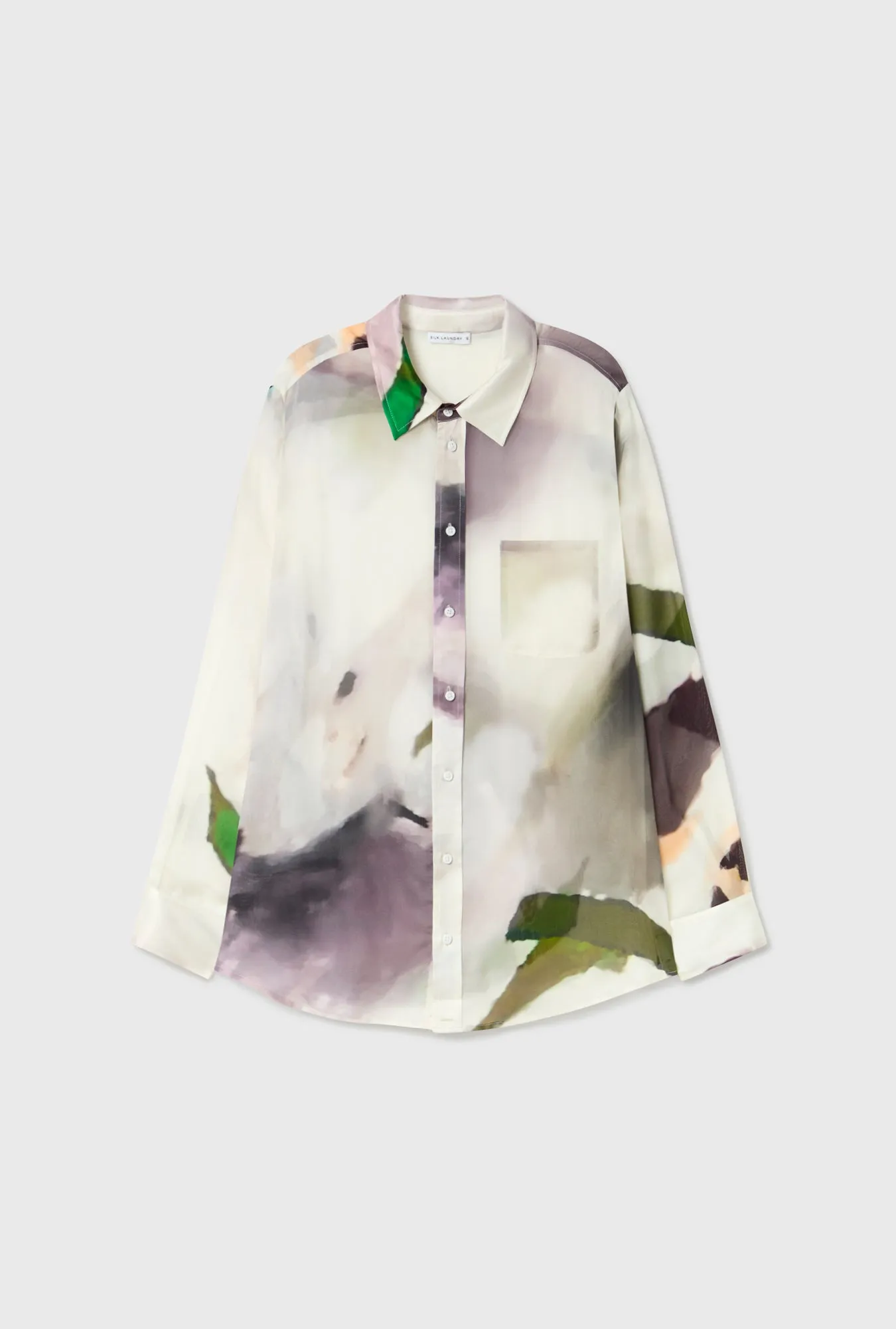 CHIFFON BOYFRIEND SHIRT PHOSPHATE sold by Silk Laundry product image thumbnail 2