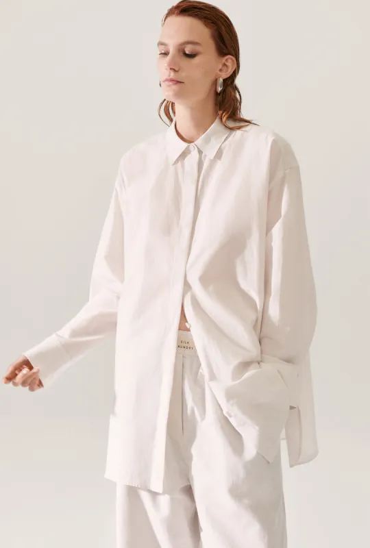 COTTON SILK MORNING SHIRT DUST sold by Silk Laundry