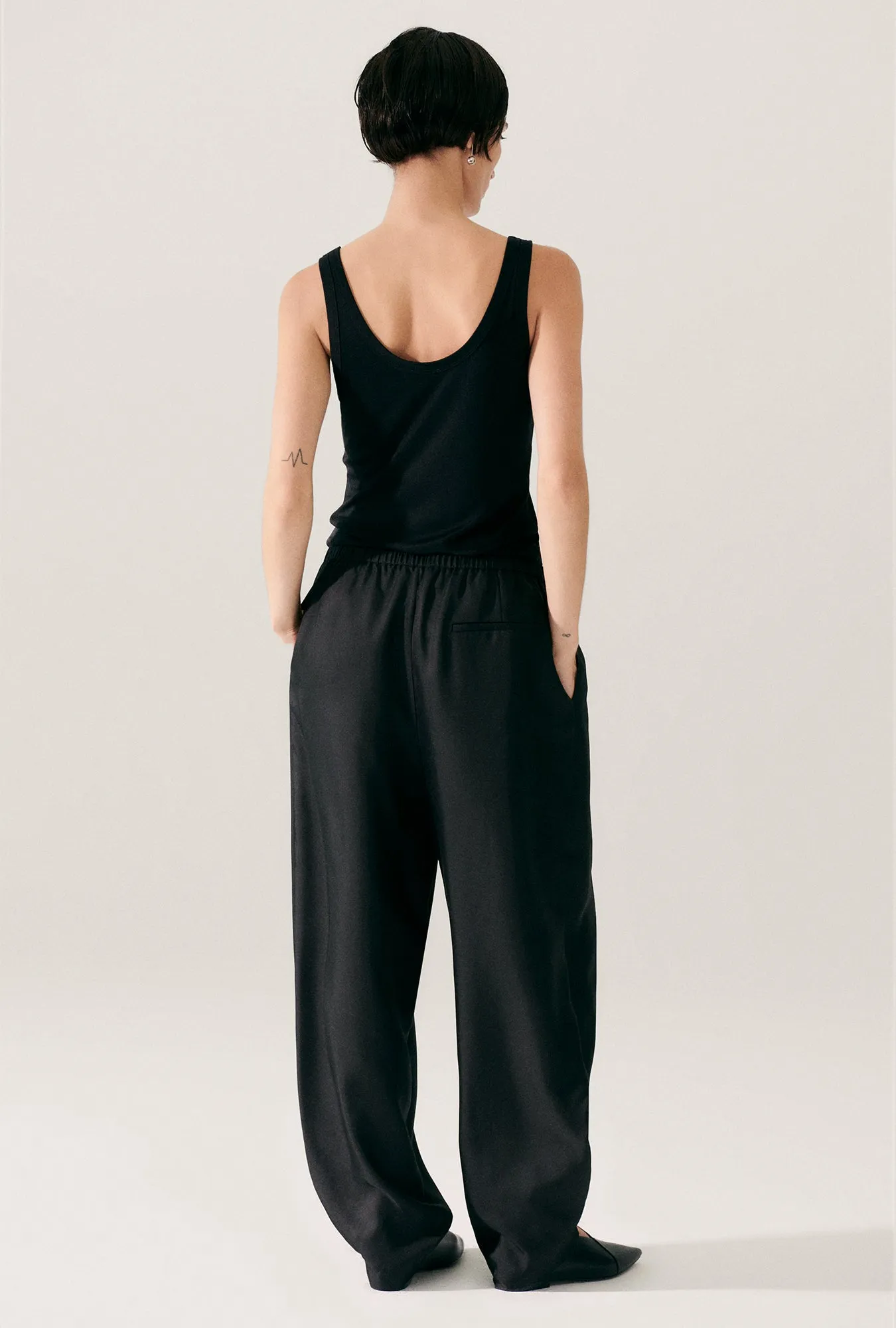 TWILL HAREM PANTS BLACK sold by Silk Laundry product image thumbnail 3