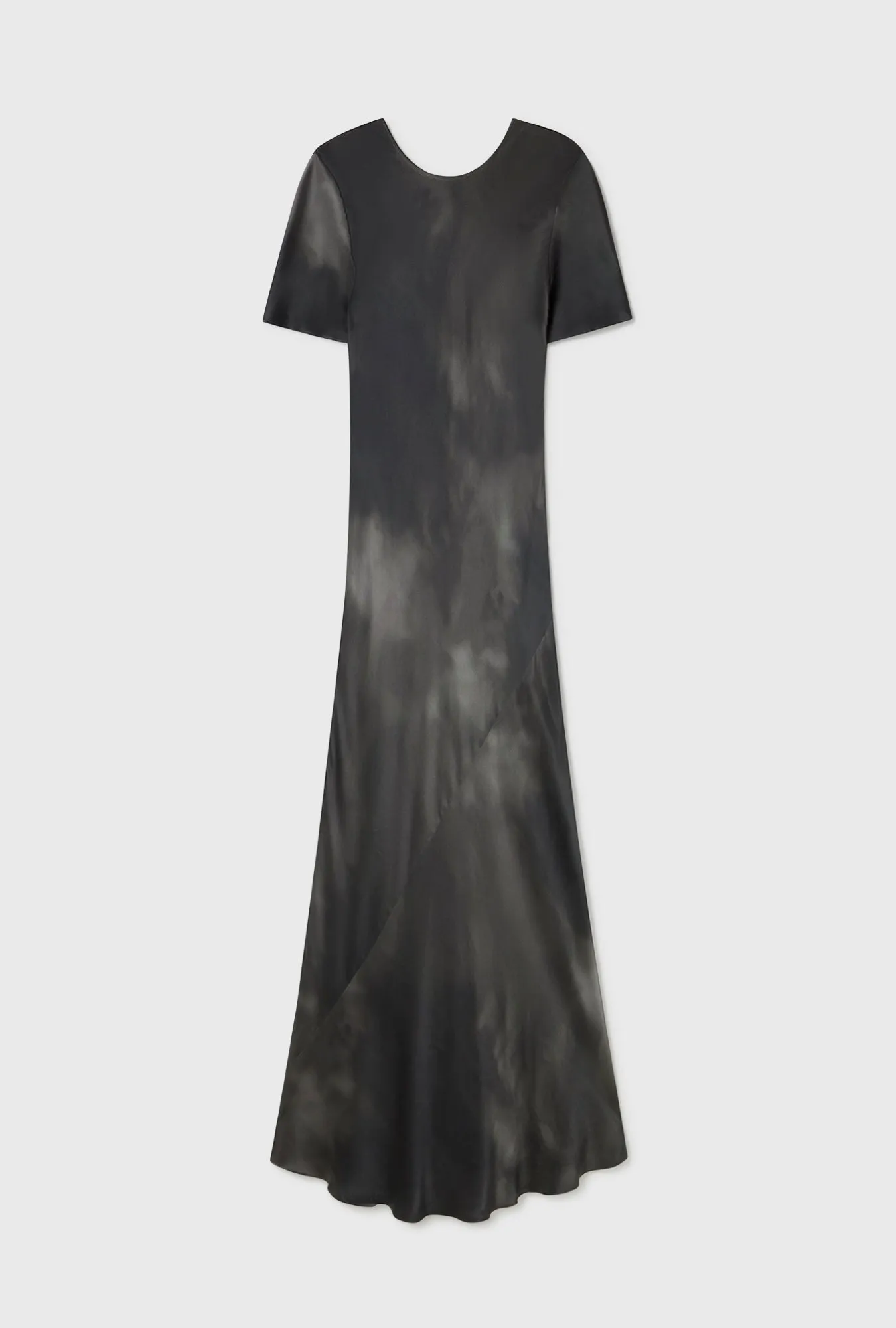 SHORT SLEEVE BIAS DRESS SMOKE sold by Silk Laundry product image thumbnail 2