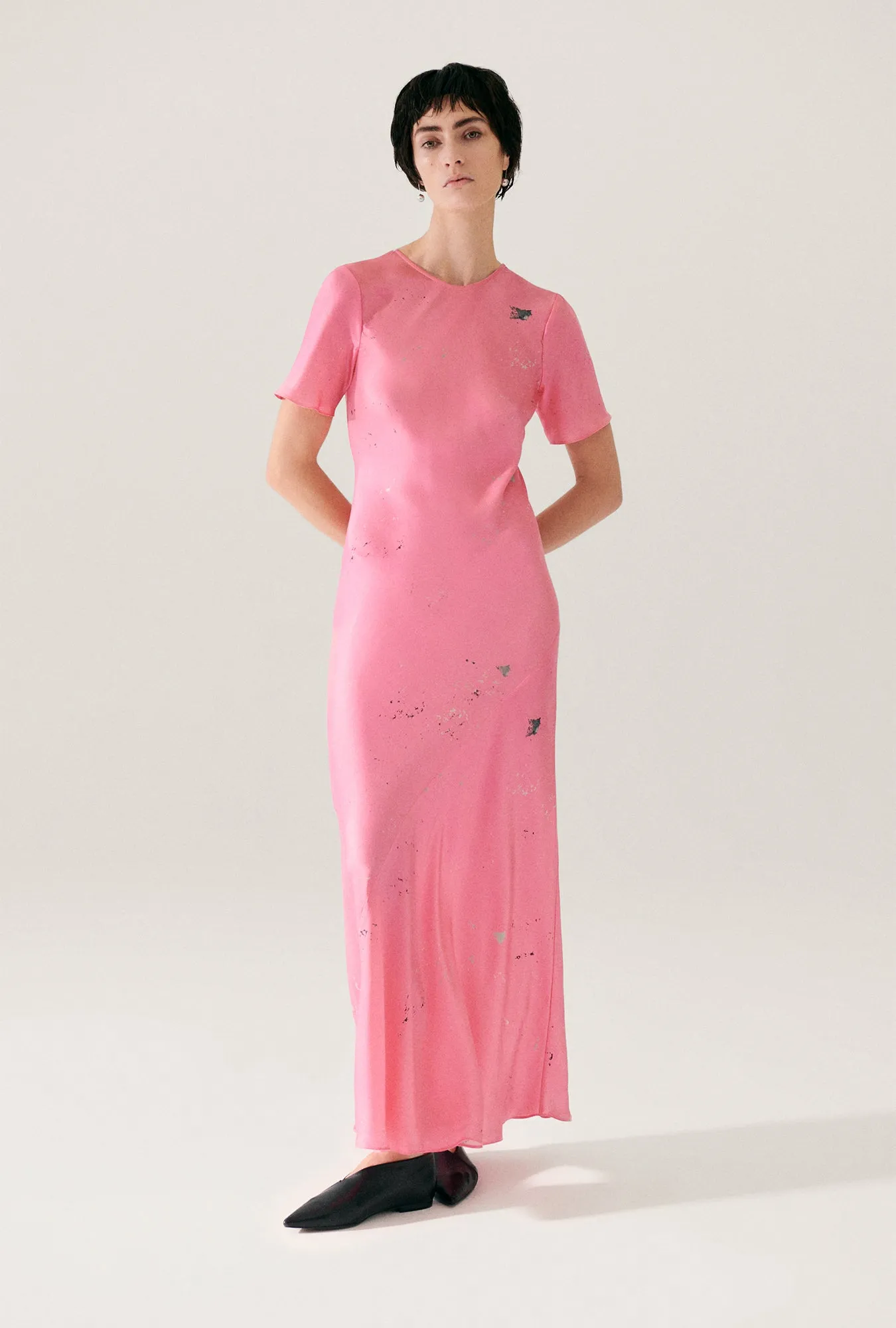 Short Sleeve Bias Dress Hog Wash sold by Silk Laundry product image thumbnail 4