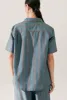 COTTON SILK CAMP SHIRT OXYGEN STRIPE sold by Silk Laundry