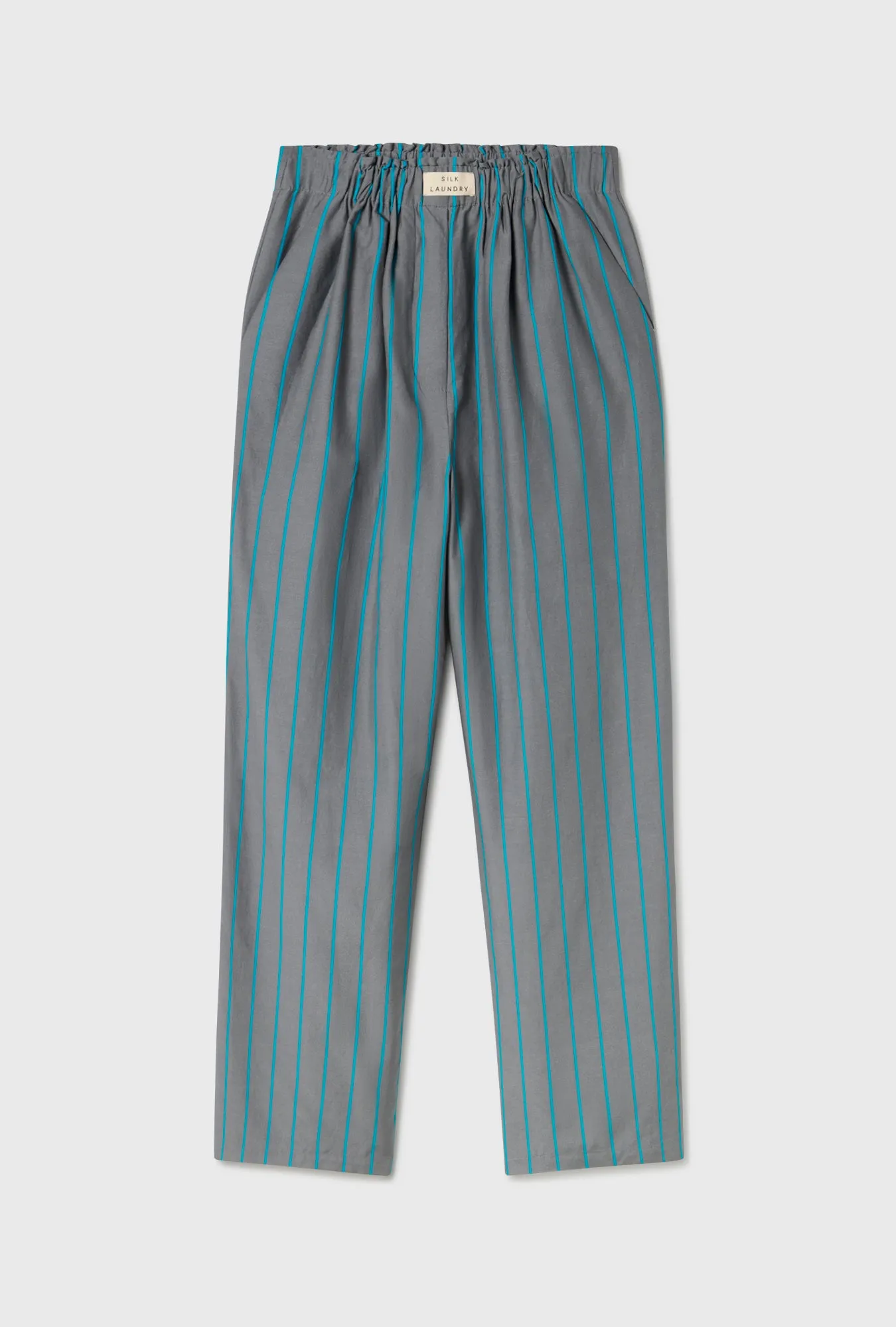 COTTON SILK PAPER BAG PANTS OXYGEN STRIPE sold by Silk Laundry product image thumbnail 2