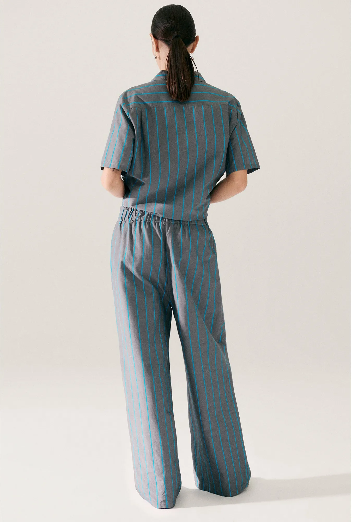 COTTON SILK PAPER BAG PANTS OXYGEN STRIPE sold by Silk Laundry product image thumbnail 3