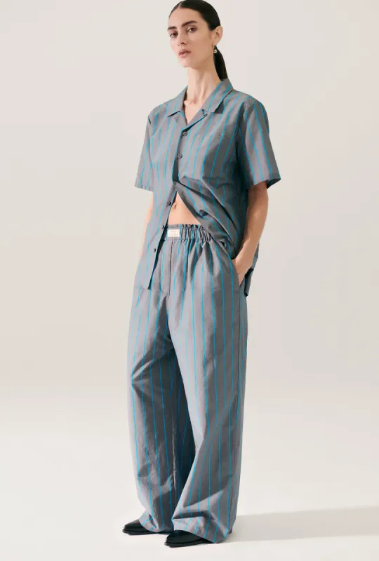 COTTON SILK PAPER BAG PANTS OXYGEN STRIPE sold by Silk Laundry