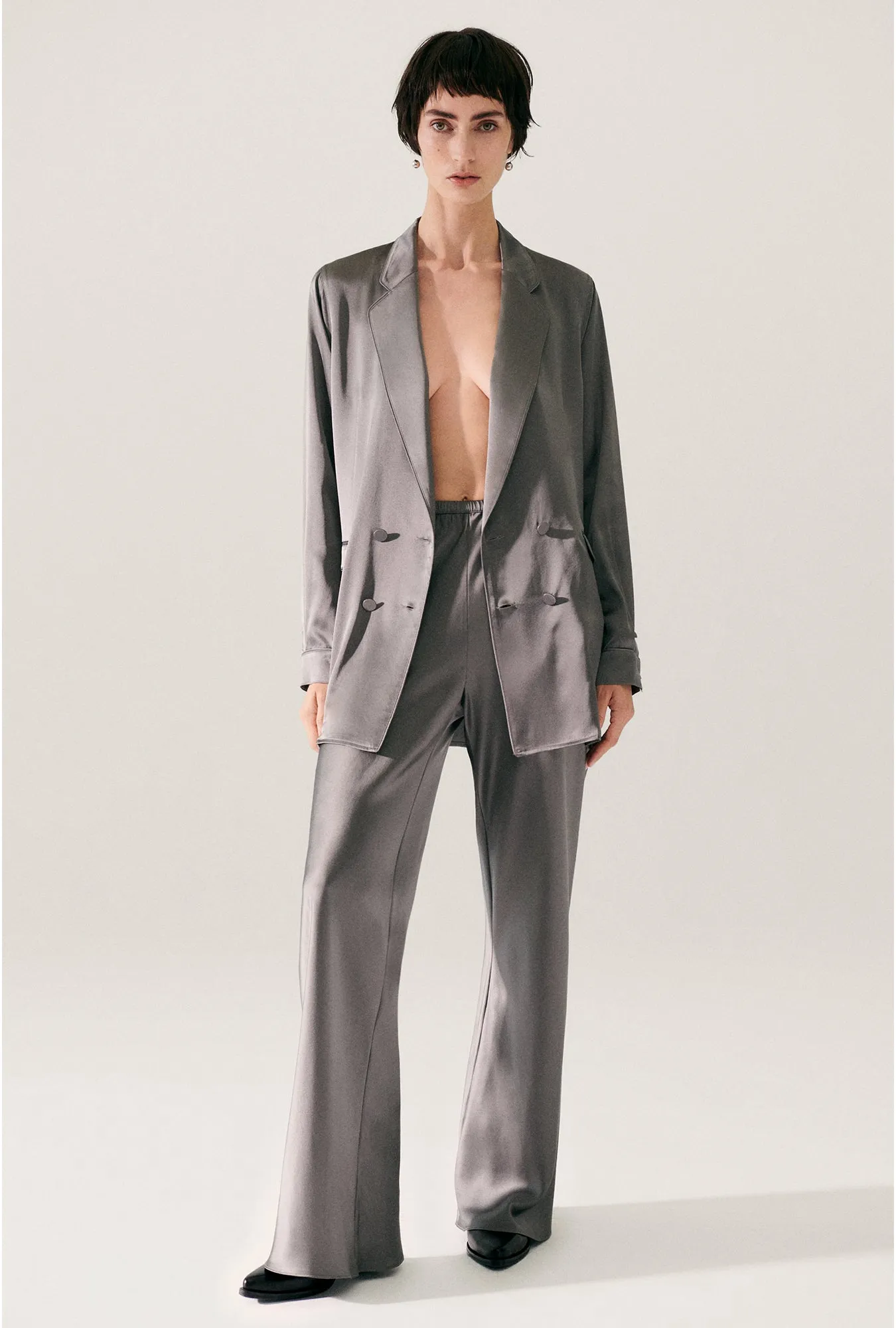 Relaxed Blazer Grey Pearl sold by Silk Laundry product image thumbnail 5