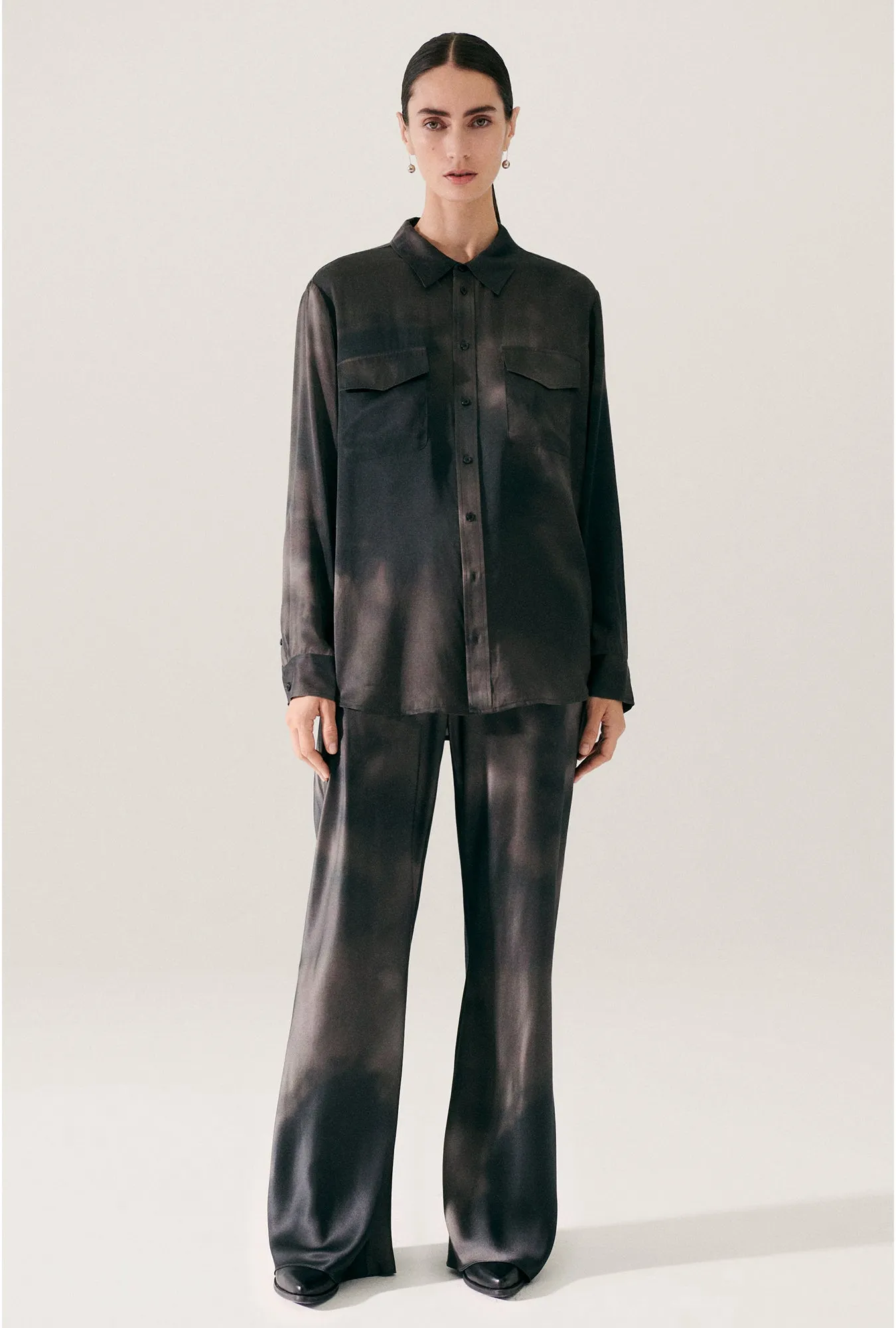 BIAS CUT PANTS SMOKE sold by Silk Laundry product image thumbnail 4