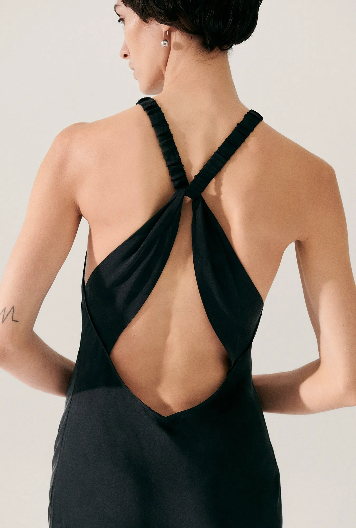 HIGH LOW DRESS BLACK sold by Silk Laundry product image thumbnail 3