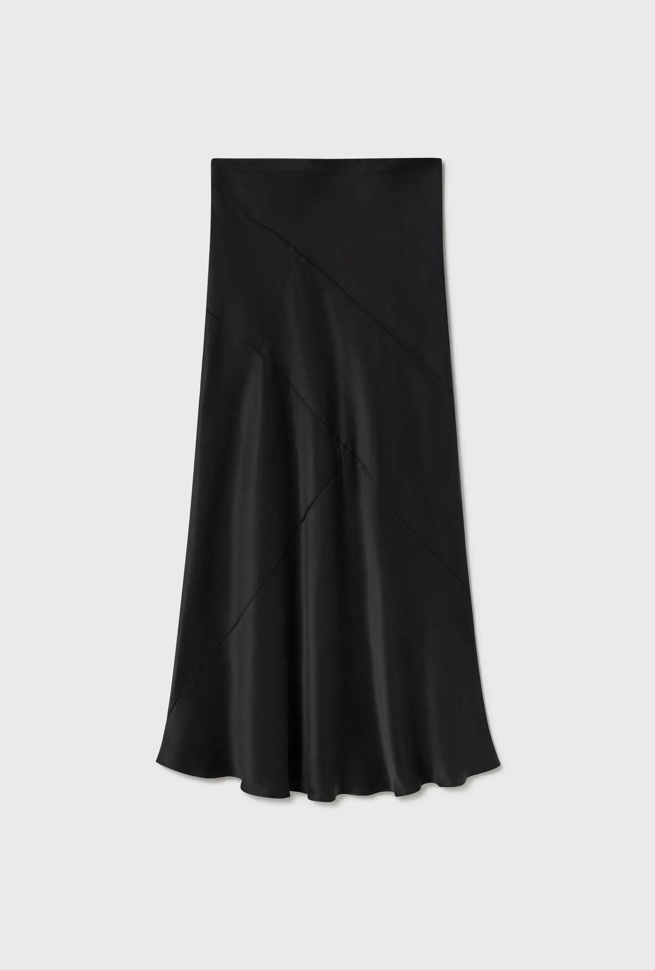 Splice Long Bias Cut Skirt Black sold by Silk Laundry product image thumbnail 2
