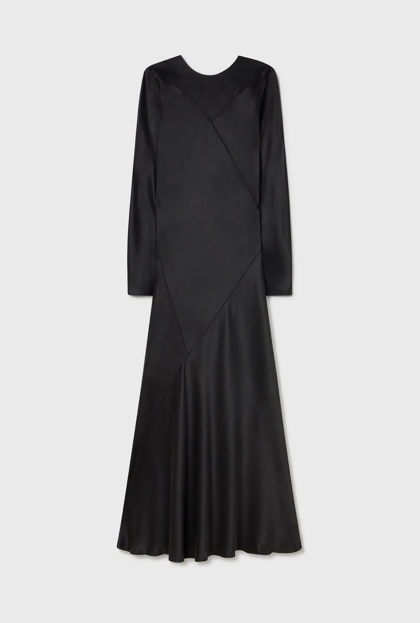 SPLICE FULL SLEEVE BIAS DRESS BLACK sold by Silk Laundry product image thumbnail 2