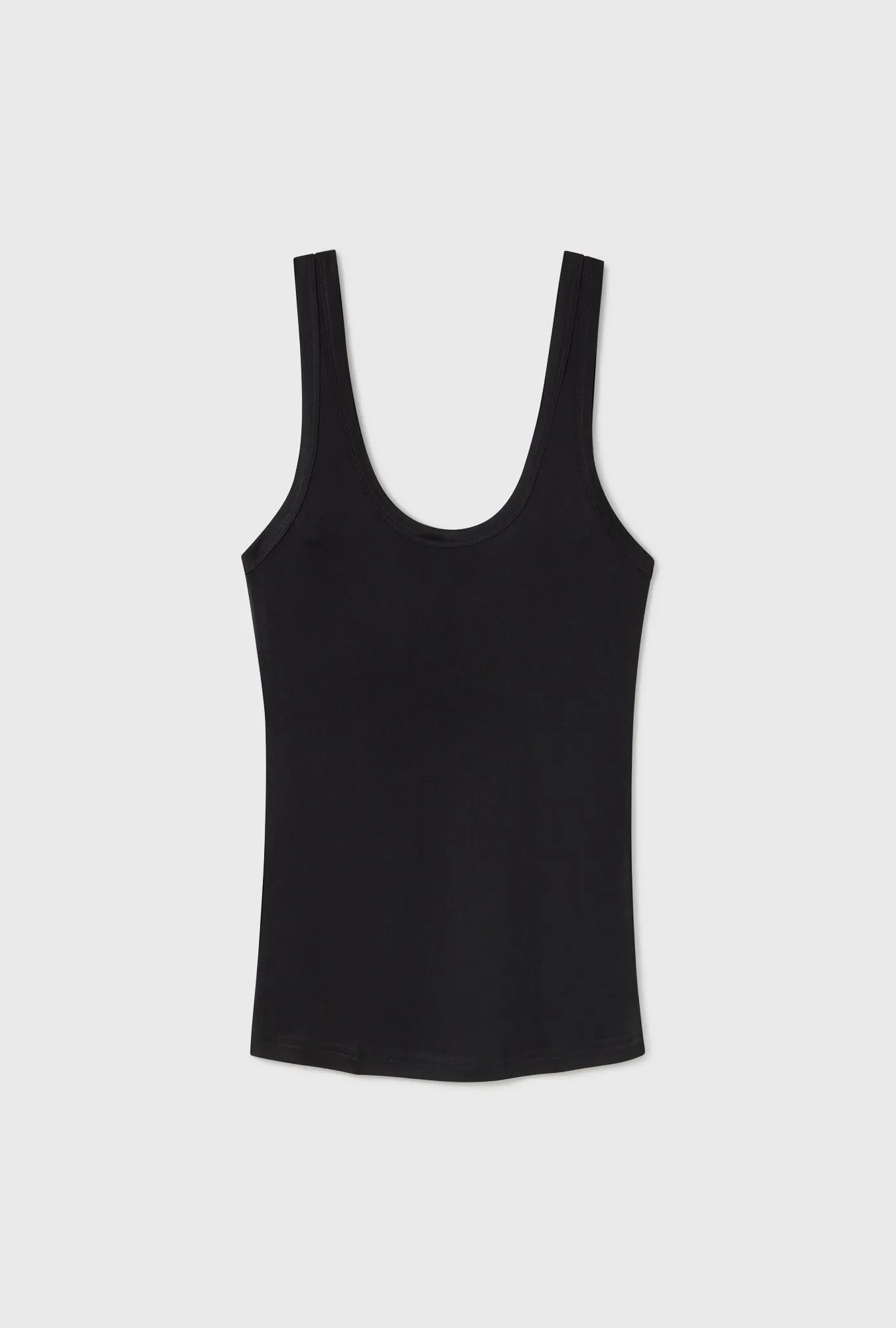 JERSEY SCOOP TANK BLACK sold by Silk Laundry product image thumbnail 2