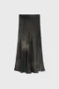 LONG BIAS CUT SKIRT SMOKE sold by Silk Laundry
