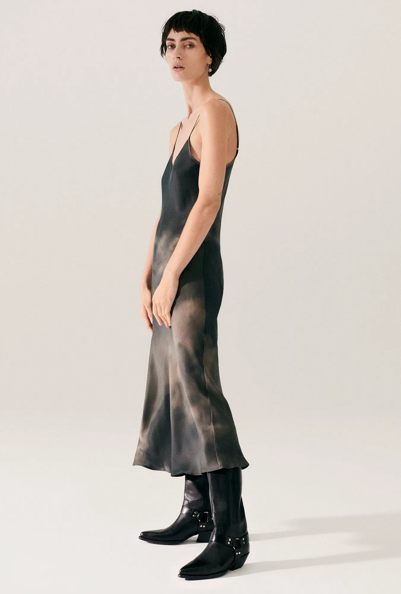 90S SLIP DRESS SMOKE sold by Silk Laundry