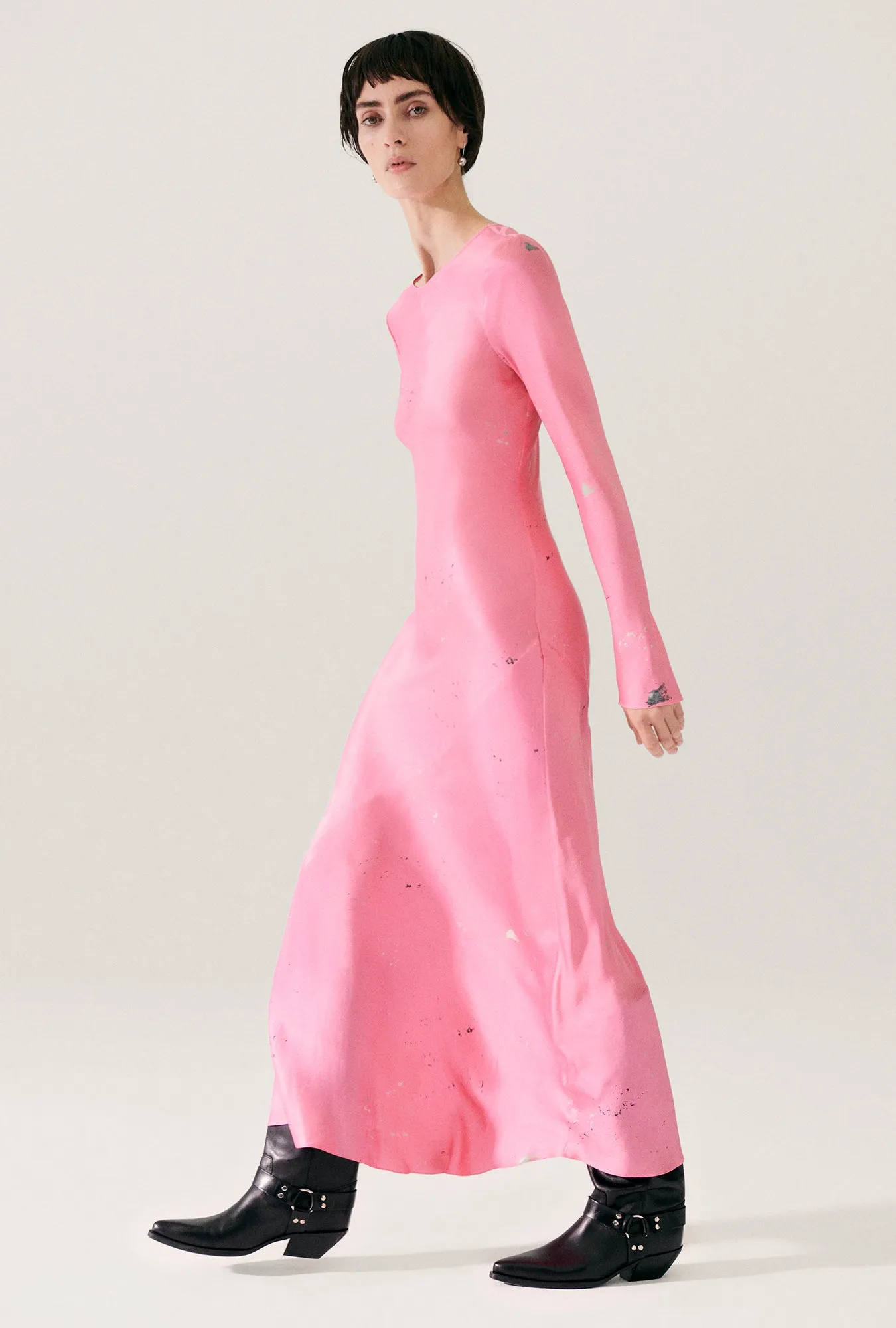 FULL SLEEVE BIAS DRESS HOG WASH sold by Silk Laundry product image thumbnail 4