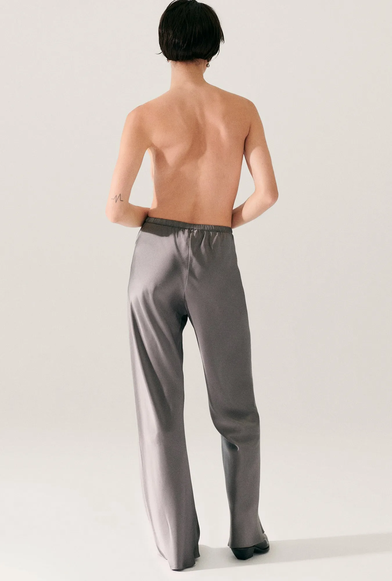 BIAS CUT PANTS GREY PEARL sold by Silk Laundry product image thumbnail 4