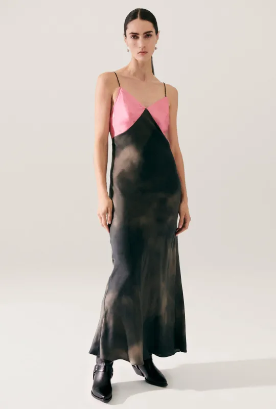 DECO ROULEAU DRESS SMOKE / HOG WASH sold by Silk Laundry