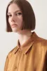 SHORT SLEEVE BOYFRIEND SHIRT VAN DYKE BROWN sold by Silk Laundry