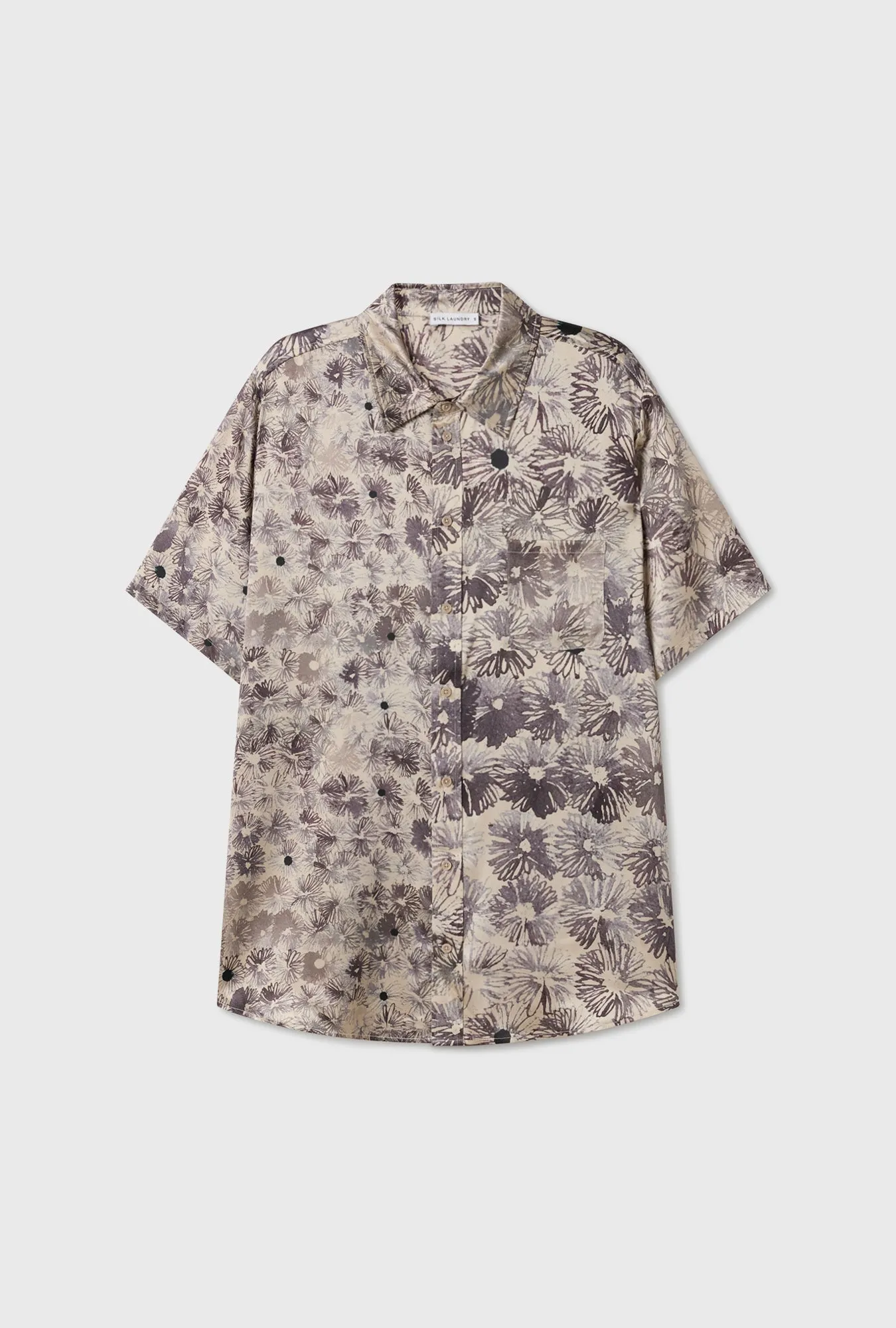 Short Sleeve Boyfriend Shirt Aster Floral sold by Silk Laundry product image thumbnail 2