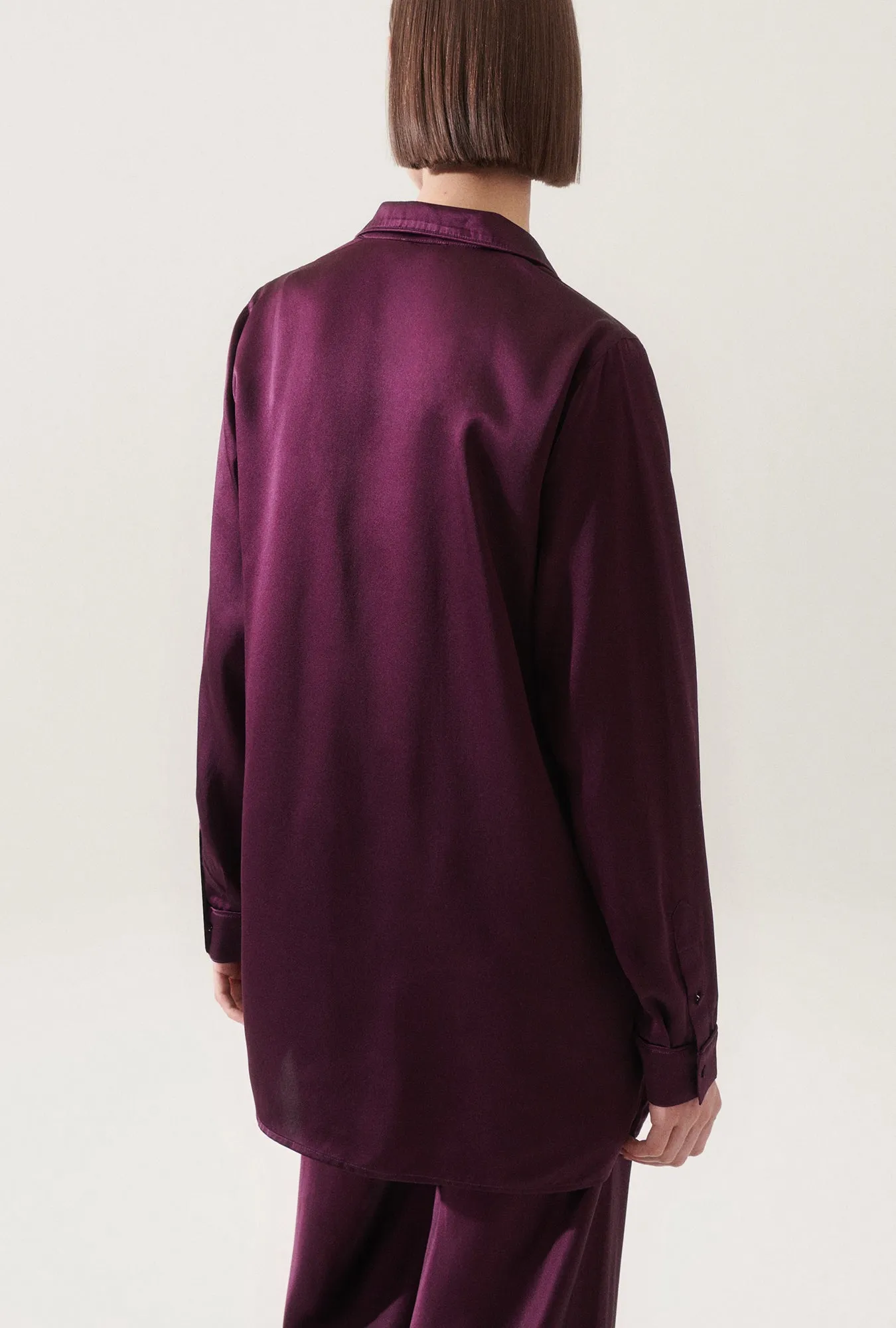 RELAXED BLAZER BLOOD PLUM sold by Silk Laundry product image thumbnail 5