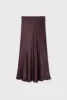 LONG BIAS CUT SKIRT CACAO sold by Silk Laundry