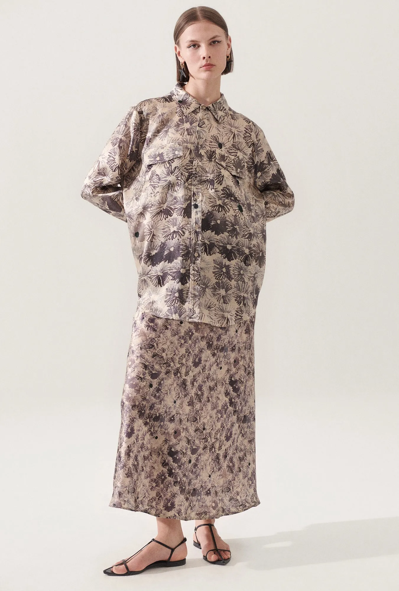 BOYFRIEND SHIRT ASTER FLORAL sold by Silk Laundry