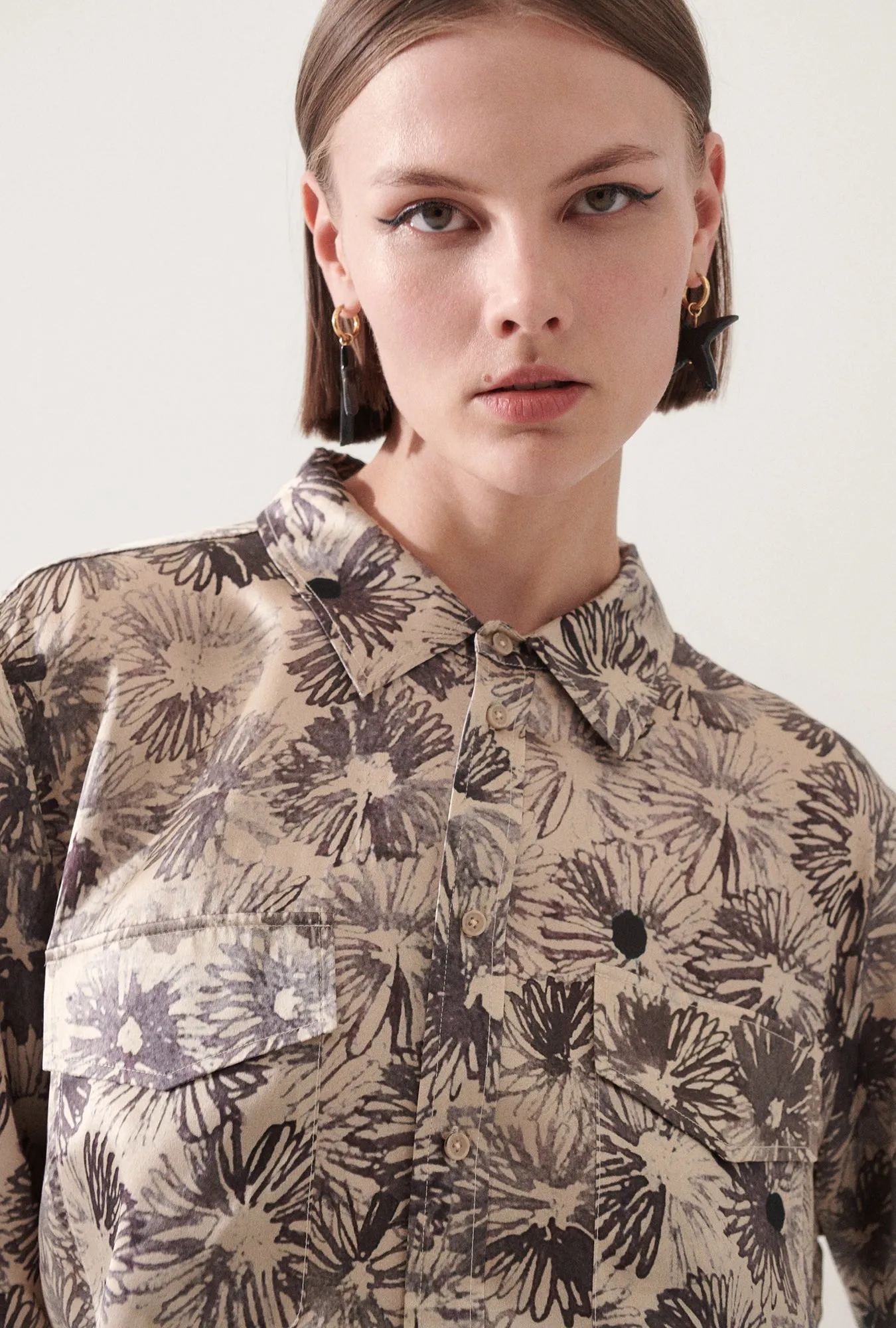 BOYFRIEND SHIRT ASTER FLORAL sold by Silk Laundry product image thumbnail 5