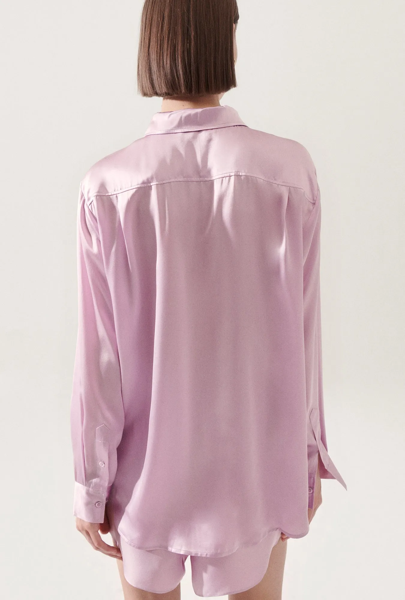BOYFRIEND SHIRT LILAC sold by Silk Laundry product image thumbnail 4