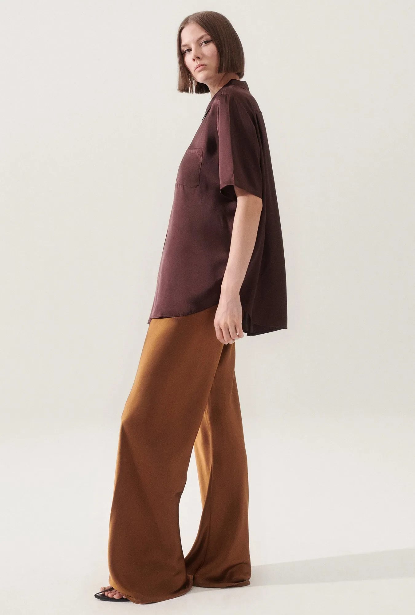 BIAS CUT PANTS VAN DYKE BROWN sold by Silk Laundry product image thumbnail 4