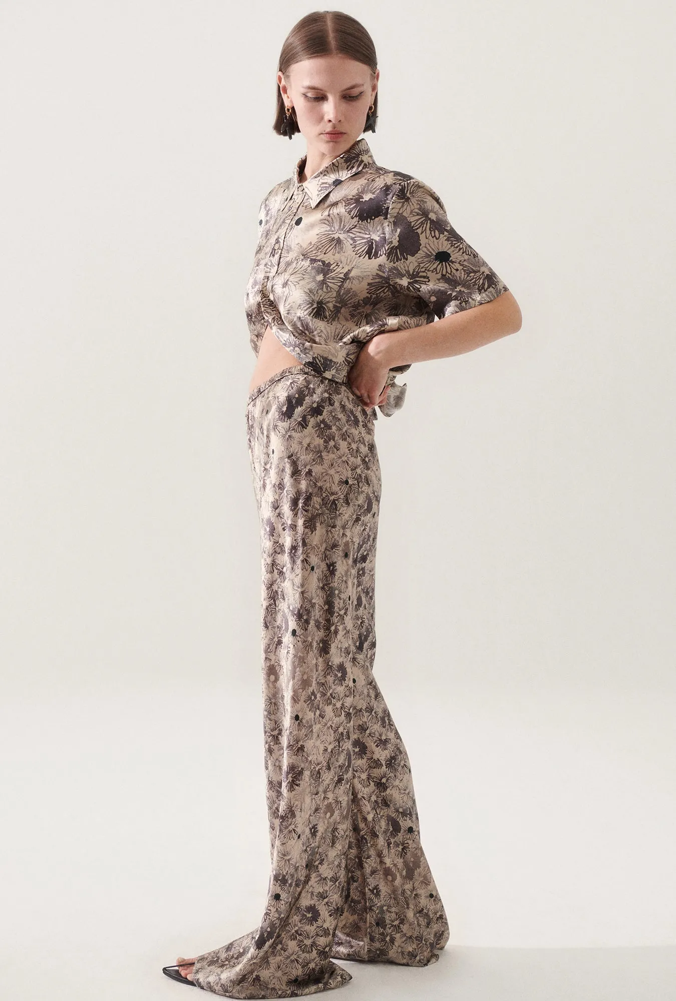 BIAS CUT PANTS ASTER FLORAL sold by Silk Laundry product image thumbnail 3