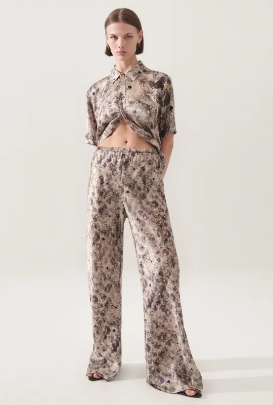 BIAS CUT PANTS ASTER FLORAL sold by Silk Laundry