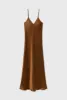 90S SLIP DRESS VAN DYKE BROWN sold by Silk Laundry