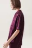 SHORT SLEEVE BOYFRIEND SHIRT BLOOD PLUM sold by Silk Laundry