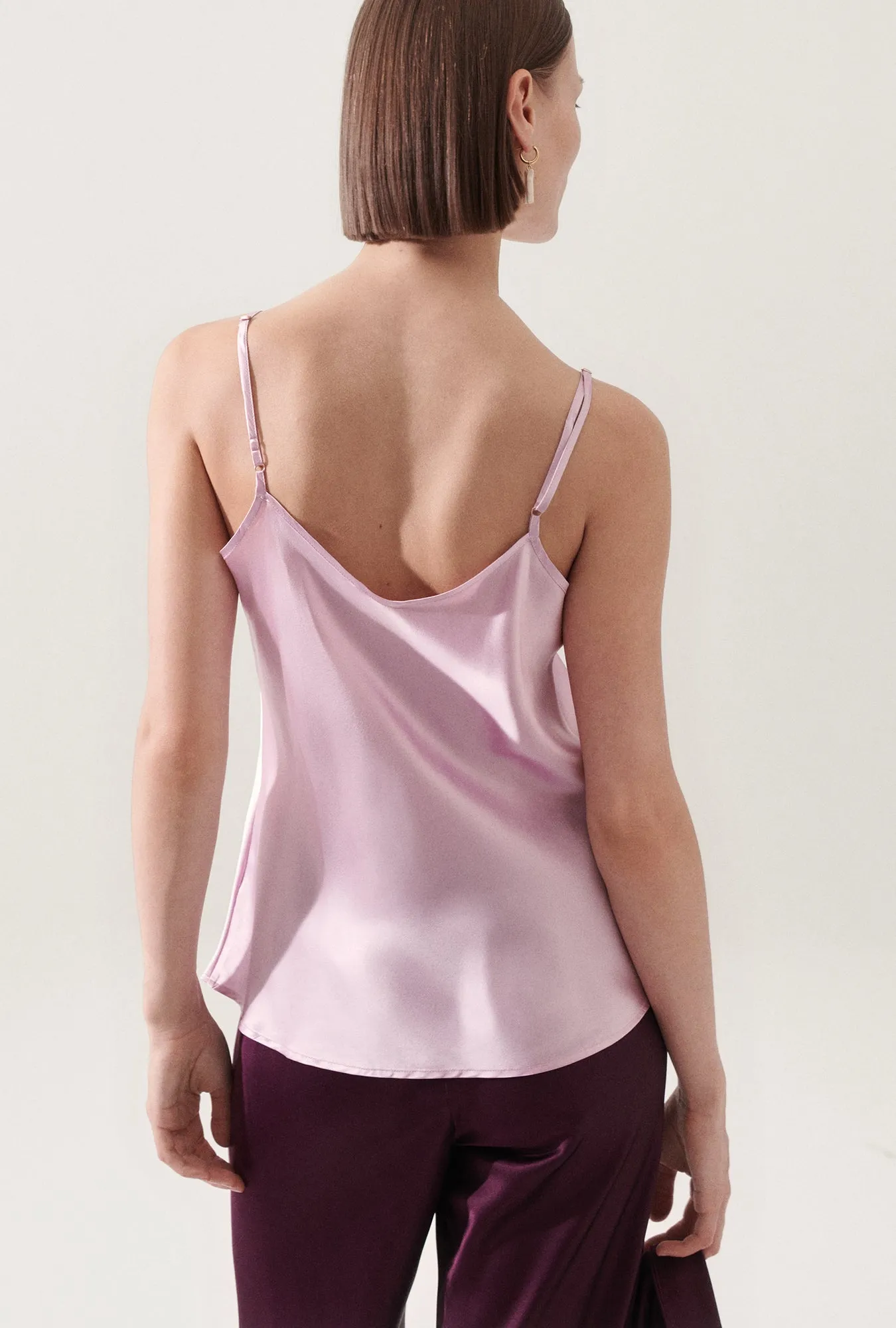 BIAS CUT CAMI LILAC sold by Silk Laundry product image thumbnail 3