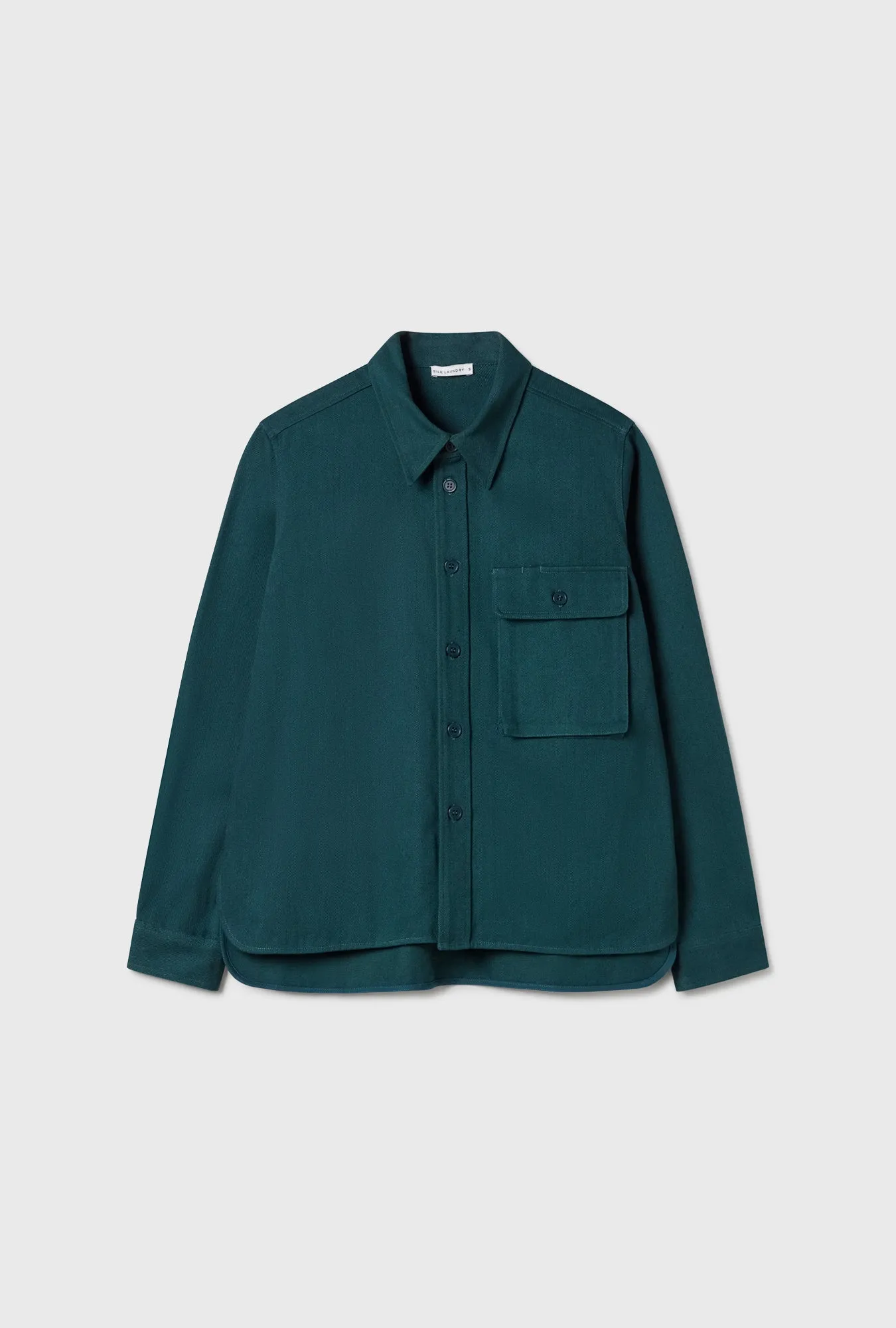Canvas Overshirt Teal sold by Silk Laundry product image thumbnail 2