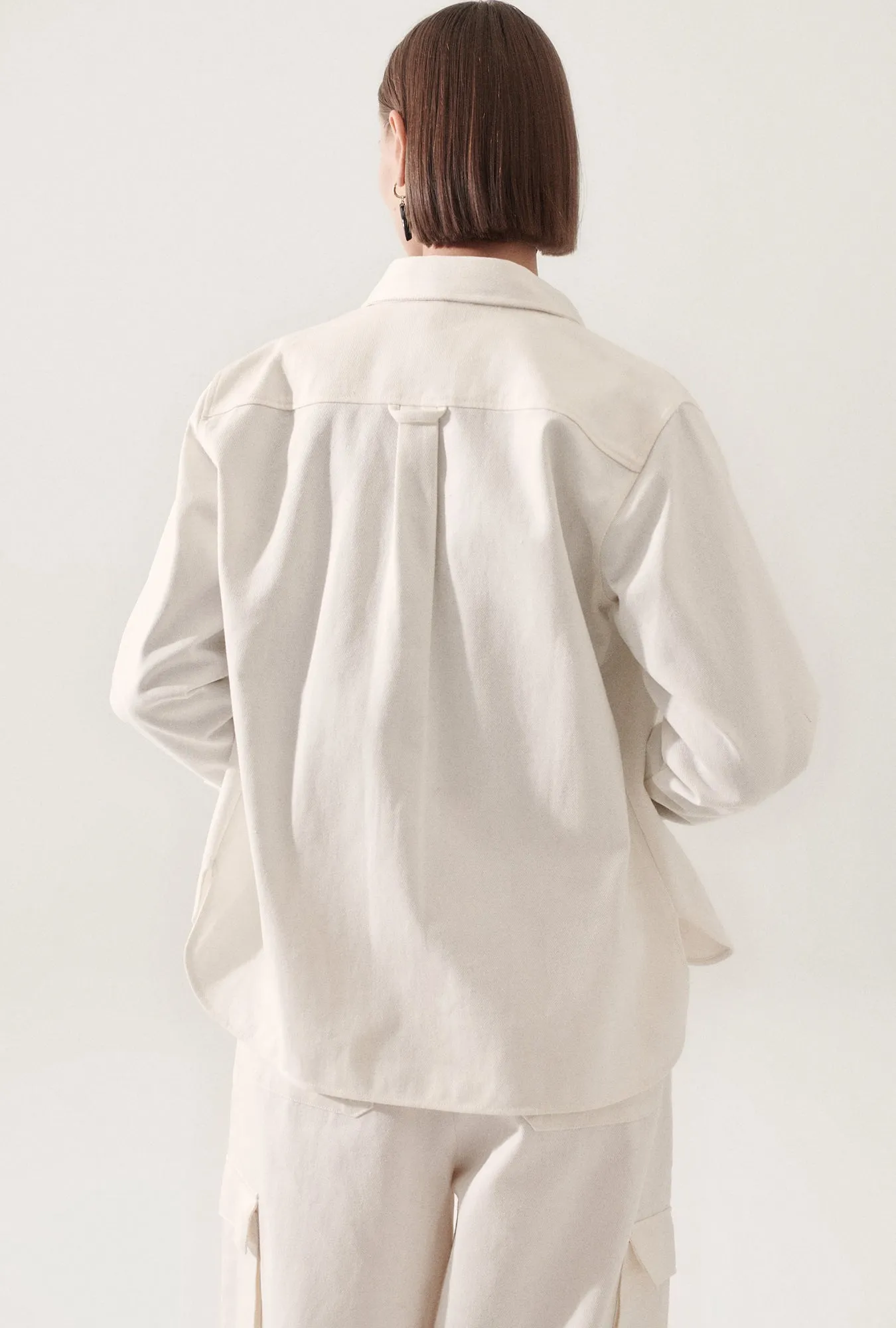 CANVAS OVERSHIRT MILK sold by Silk Laundry product image thumbnail 4
