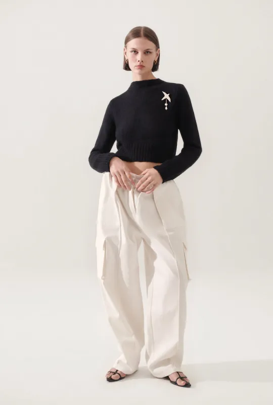 CANVAS CARGO PANTS NATURAL sold by Silk Laundry
