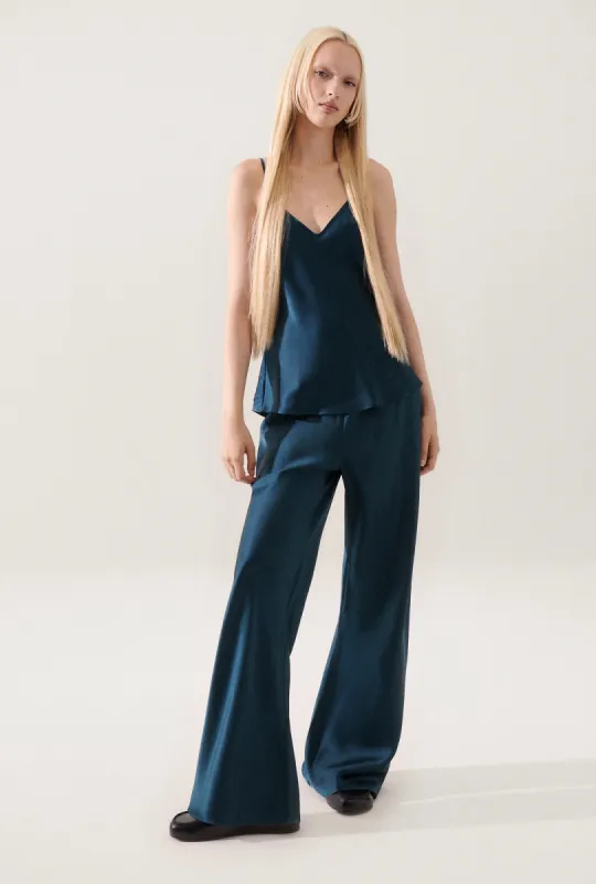 BIAS CUT CAMI TEAL sold by Silk Laundry