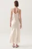 90S SLIP DRESS BLANKET STITCH OFF-WHITE sold by Silk Laundry