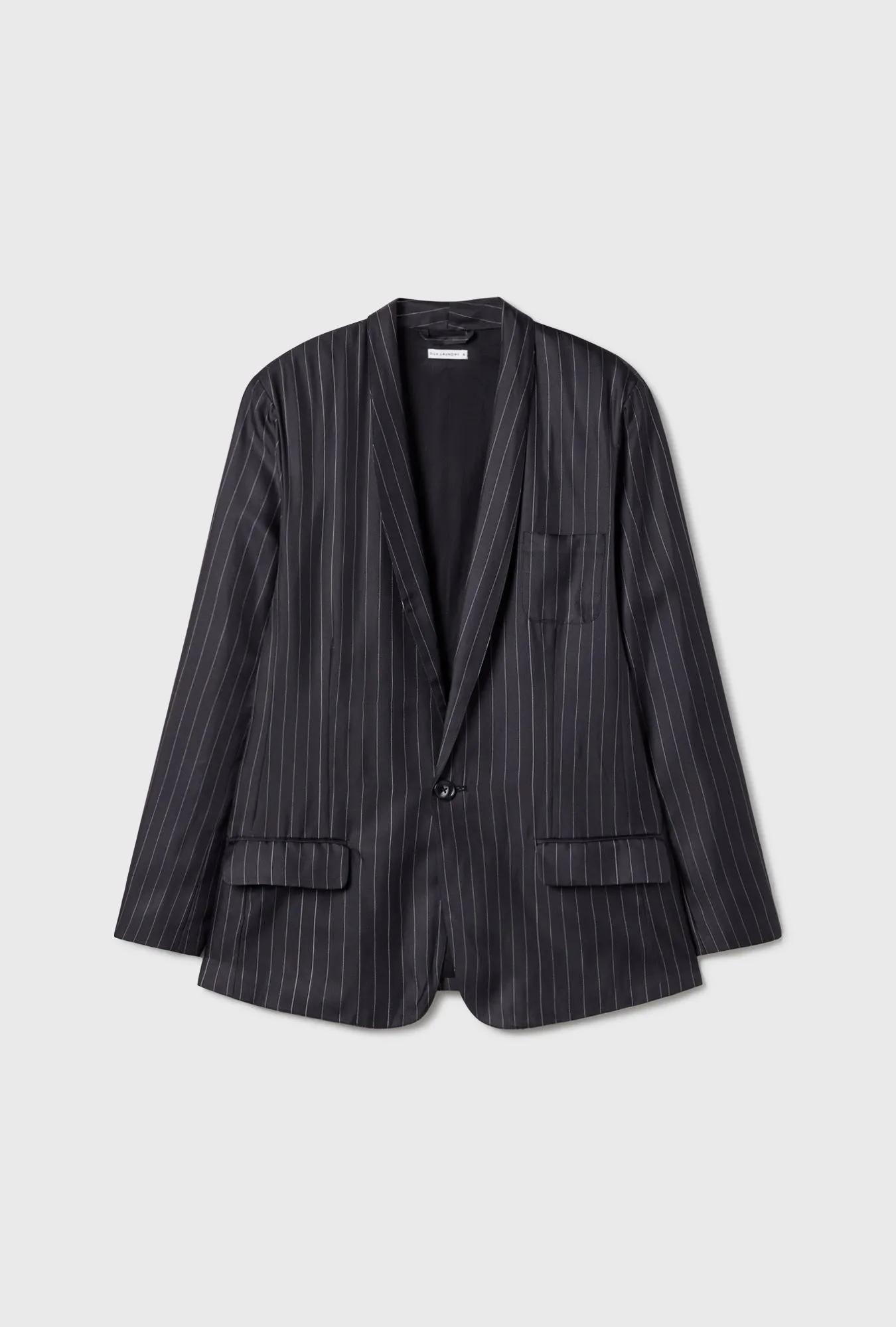 Twill Miami Blazer Pinstripe Black / White sold by Silk Laundry product image thumbnail 2