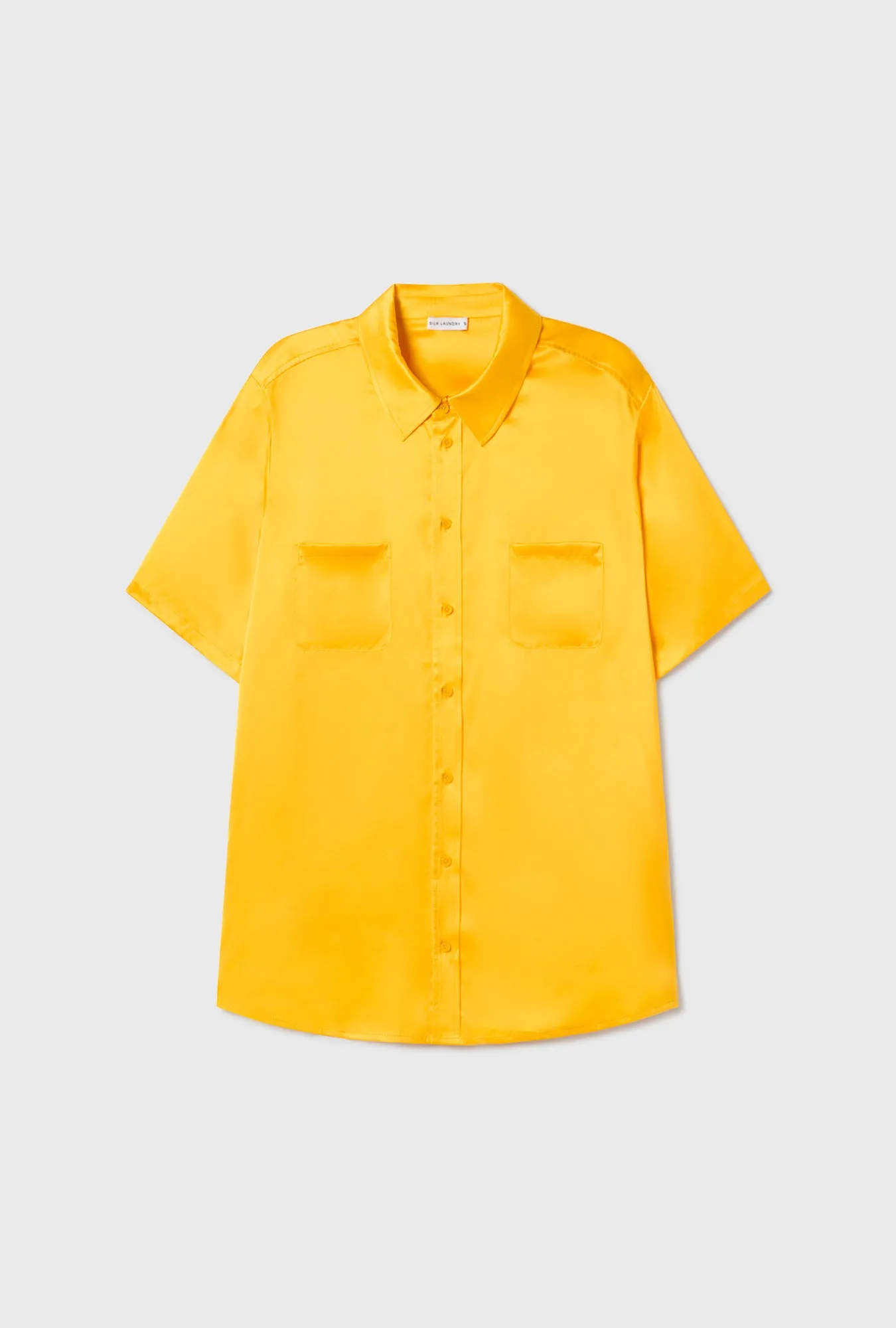 Short Sleeve Boyfriend Shirt Marigold sold by Silk Laundry product image thumbnail 2