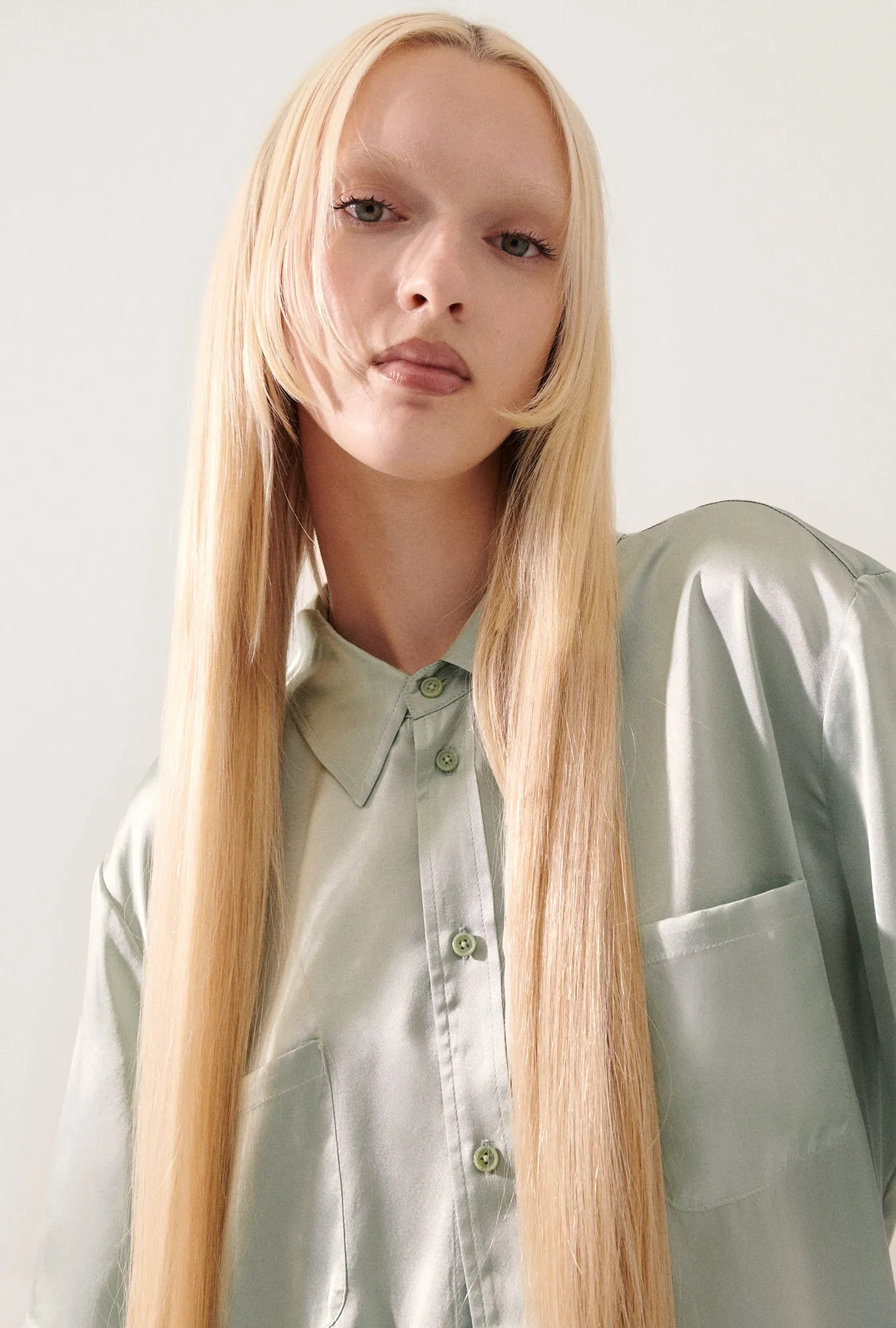 Short Sleeve Boyfriend Shirt Alabaster sold by Silk Laundry product image thumbnail 4