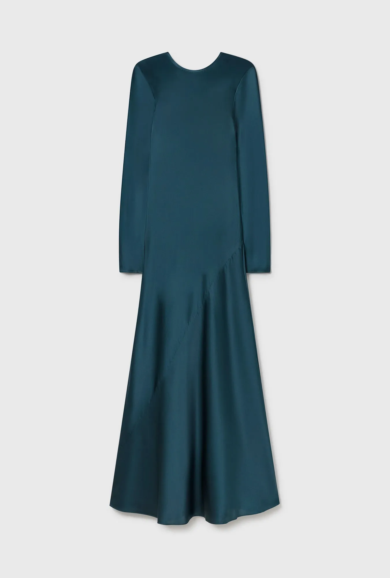 FULL SLEEVE BIAS DRESS TEAL sold by Silk Laundry product image thumbnail 2