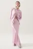 LONG BIAS CUT SKIRT LILAC sold by Silk Laundry