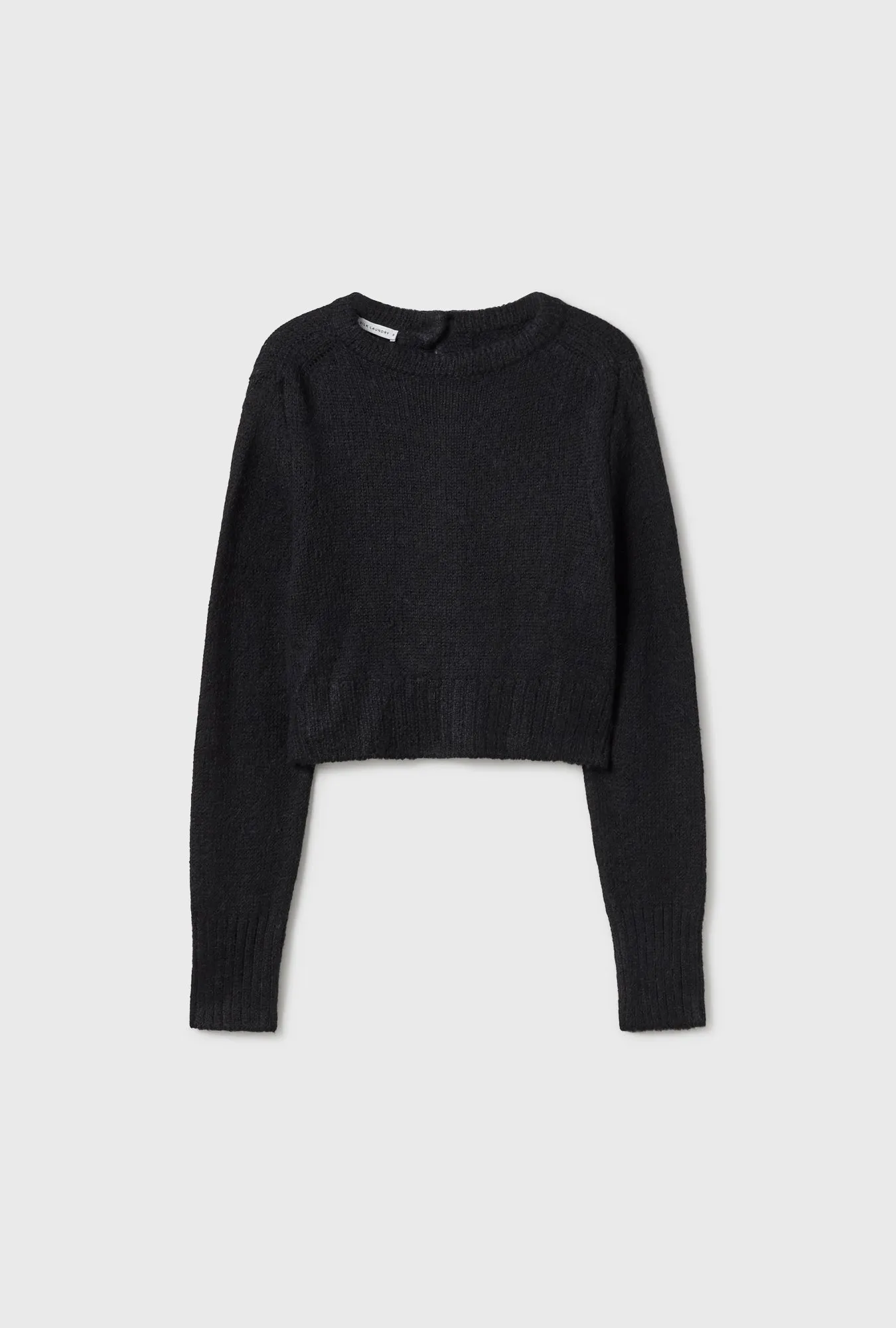 ALPACA REVERSED CROPPED CARDIGAN BLACK sold by Silk Laundry product image thumbnail 2